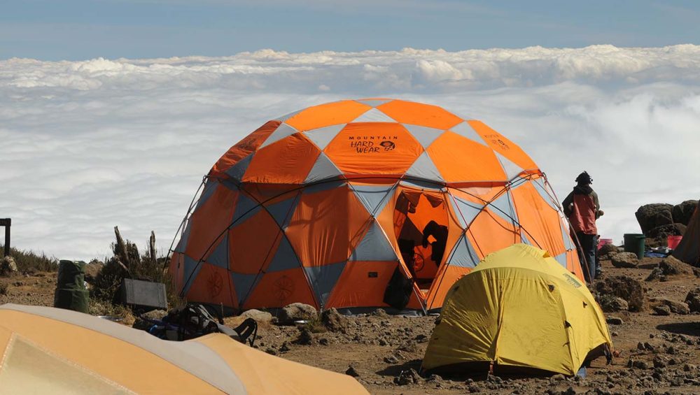 Camping Tent during a trekking in mount kilimanjaro cost