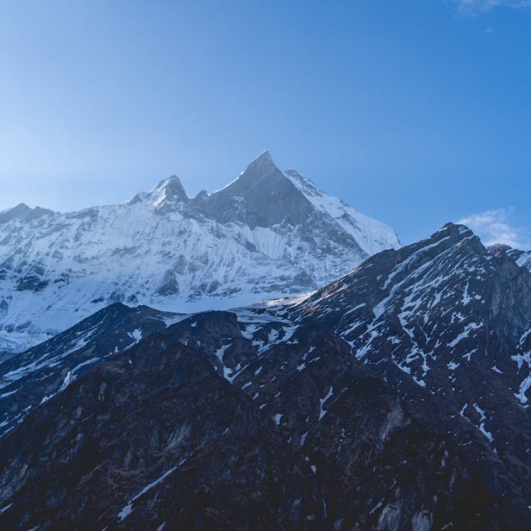 Himalayan Sherpas guiding climbers on Mount Everest expedition