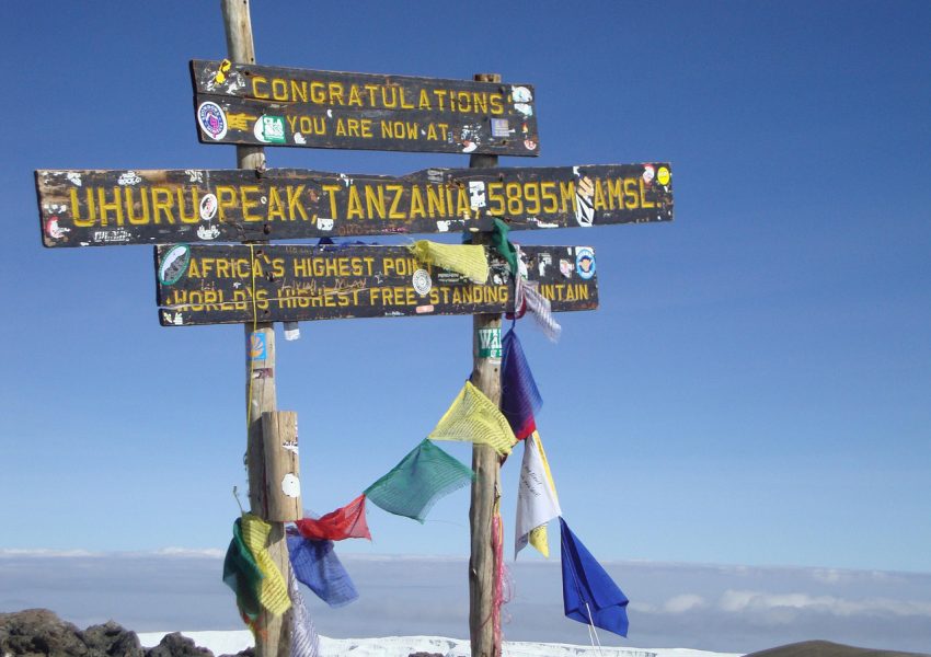 Climbers trekking Mount Kilimanjaro while learning official park fees, permits, camping, and rescue costs for 2026.