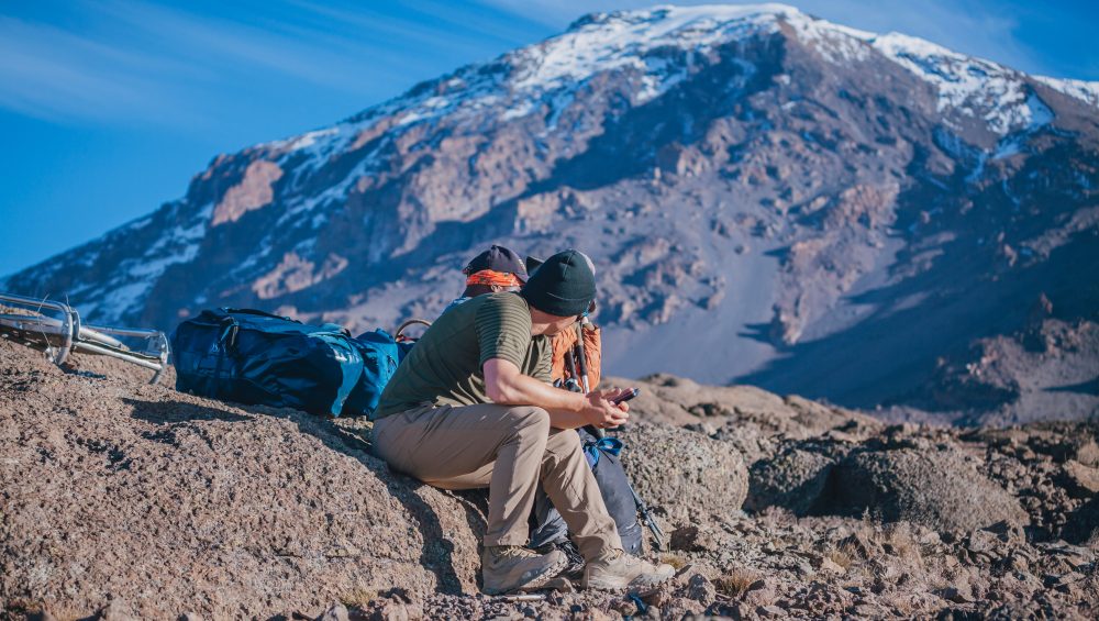 Couple enjoying a romantic honeymoon experience near Scenic Mount Kilimanjaro honeymoon adventure in Tanzania