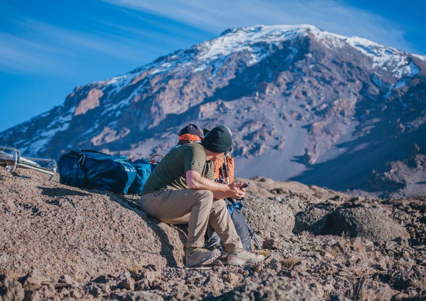 Couple enjoying a romantic honeymoon experience near Scenic Mount Kilimanjaro honeymoon adventure in Tanzania