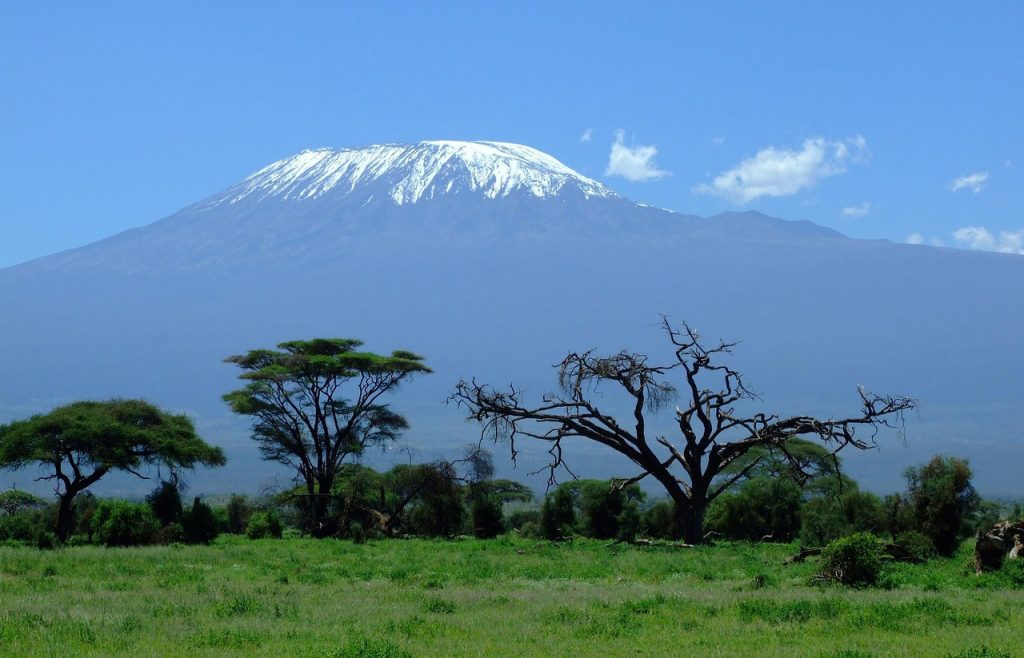 Scenic view of Mount Kilimanjaro rewarding climbers after days of trekking.