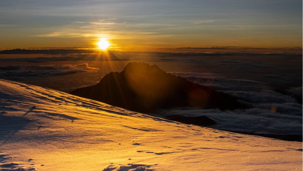 Kilimanjaro route comparison map showing Lemosho, Machame, and Marangu routes