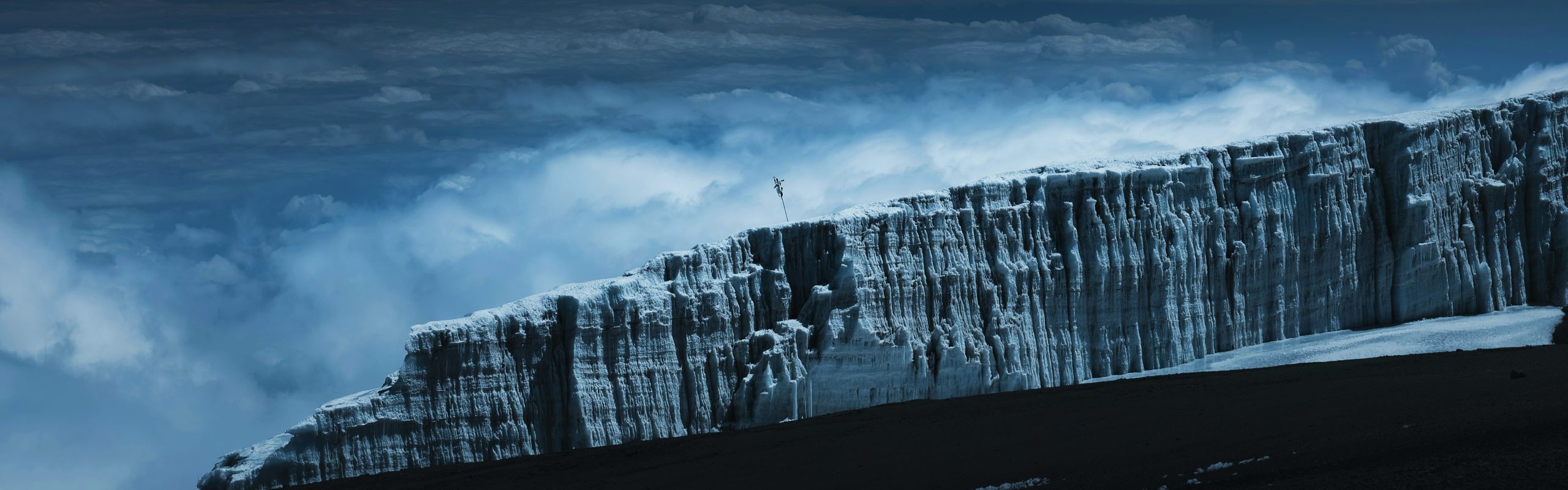 Glacier scenery on Mount Kilimanjaro during the 6-day Umbwe Route trek
