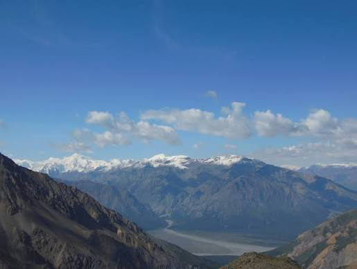 Mount Slaggard, one of Canada's tallest mountain peaks in the Saint Elias range.