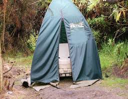 Private portable toilet for climbers on Mount Kilimanjaro