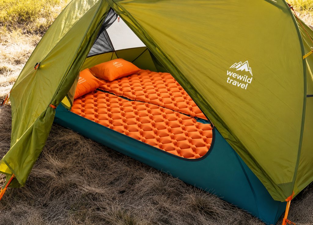High-quality sleeping tent at a Kilimanjaro campsite
