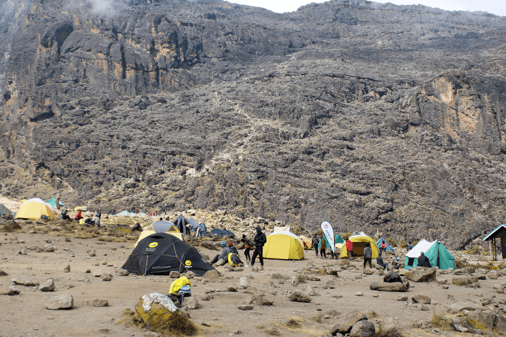 Kilimanjaro Umbwe Route showing the steep trail through mountain forest toward the summit