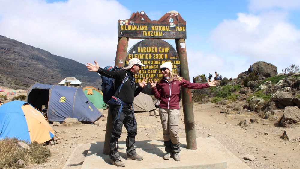 Barafu Camp on Mount Kilimanjaro, a high-altitude campsite used before the summit ascent.