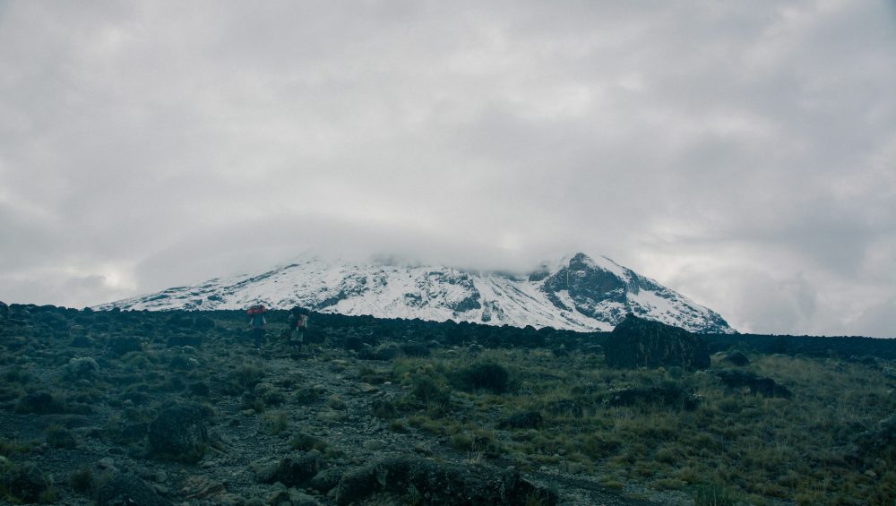 Mount Kilimanjaro summit at Uhuru Peak showing the highest point in Africa where the first ascent was completed in 1889.