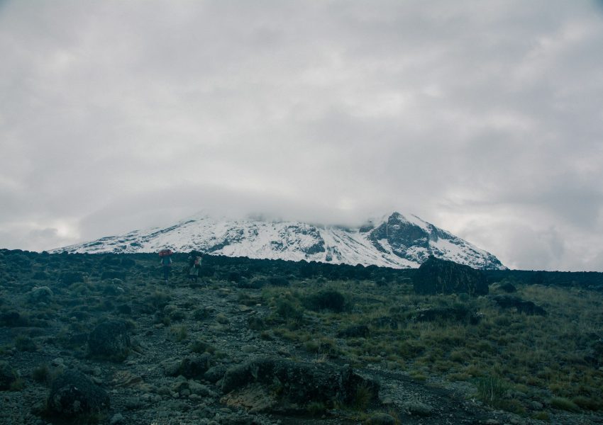 Mount Kilimanjaro summit at Uhuru Peak showing the highest point in Africa where the first ascent was completed in 1889.