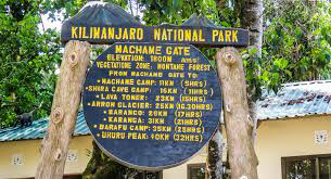 Mountain campsite surrounded by alpine scenery on Kilimanjaro