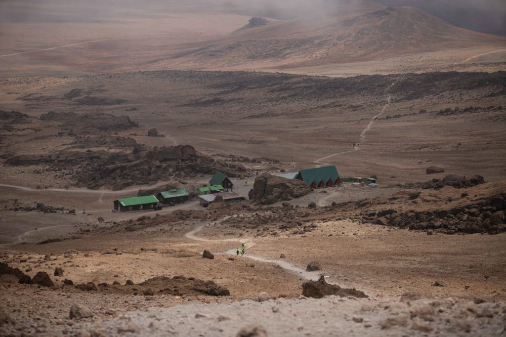 Marangu Route mountain huts accommodation at Mandara, Horombo, and Kibo huts on Kilimanjaro trek trail.