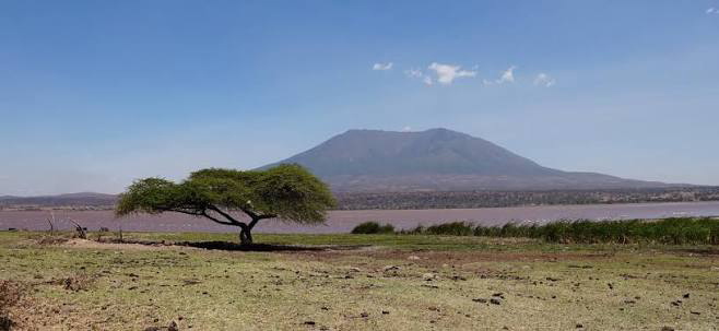 Mount Hanang summit overlooking northern Tanzania's rolling hills, rugged landscapes, and scenic hiking trails.