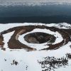 Reusch Crater inside Kibo summit on Mount Kilimanjaro showing volcanic inner crater landscape