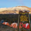 Shira Camp on Mount Kilimanjaro with open moorland and mountain views