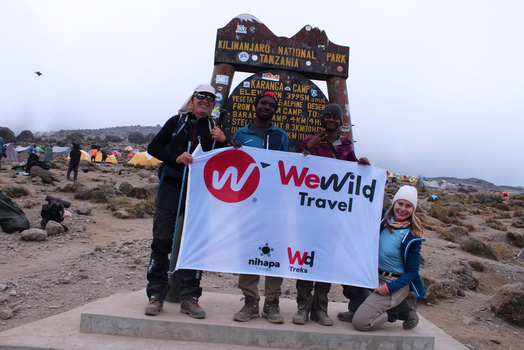 Kilimanjaro Karanga Campsite surrounded by rugged mountain landscape