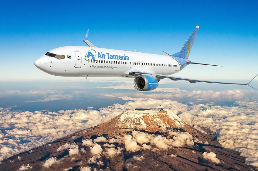 Airplane flying to Tanzania for travellers planning a Mount Kilimanjaro climbing adventure