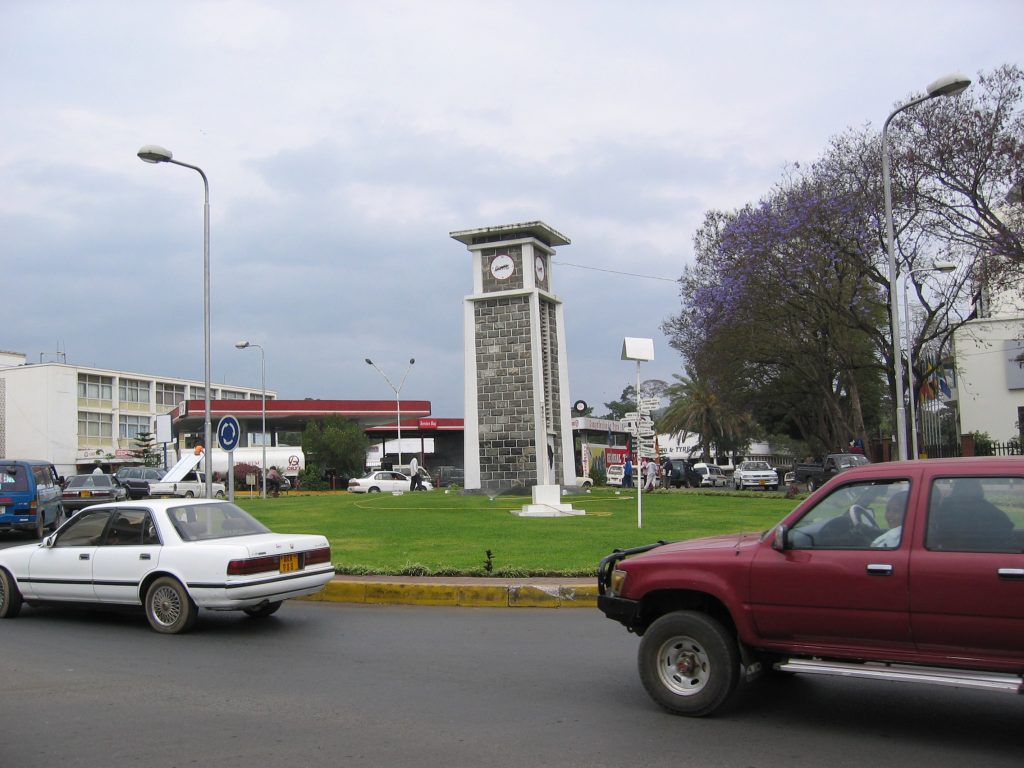 Arusha Clock Tower in Tanzania, a popular landmark to visit after climbing Kilimanjaro