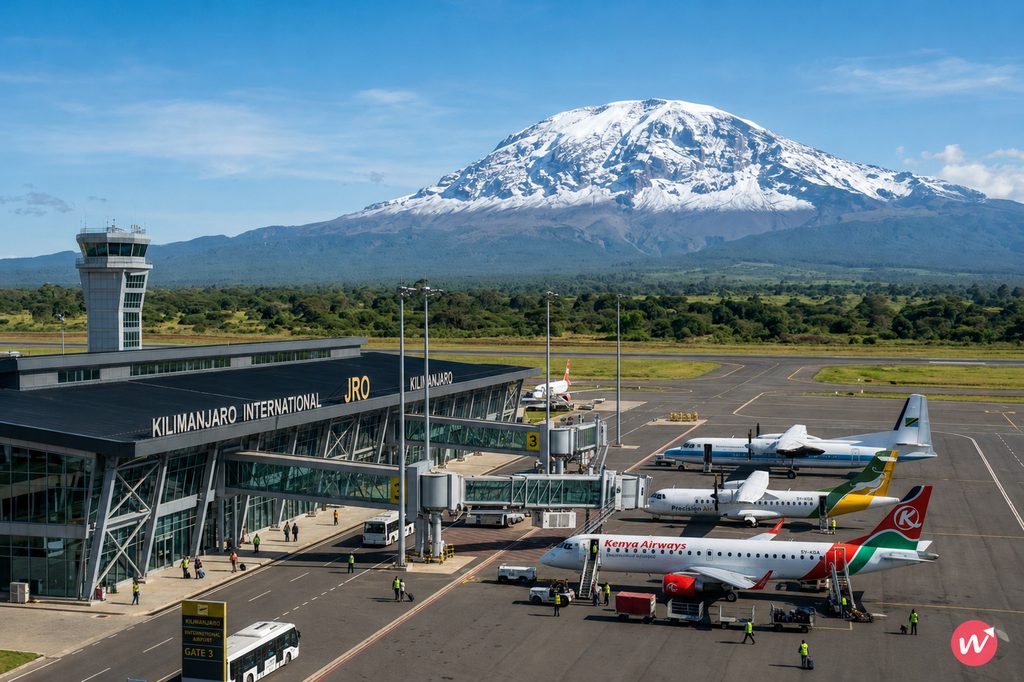 Kilimanjaro International Airport arrival terminal for travellers visiting Mount Kilimanjaro in Tanzania
