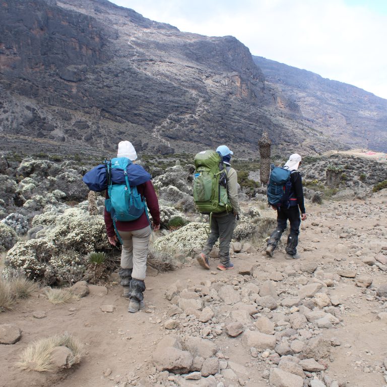 Scenic view of Mount Kilimanjaro rising above Tanzania's beautiful surrounding mountain landscape