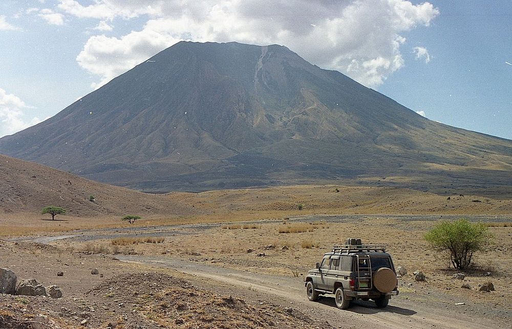 Ol Doinyo Lengai, Tanzania’s sacred Mountain of God rising above the volcanic landscape.